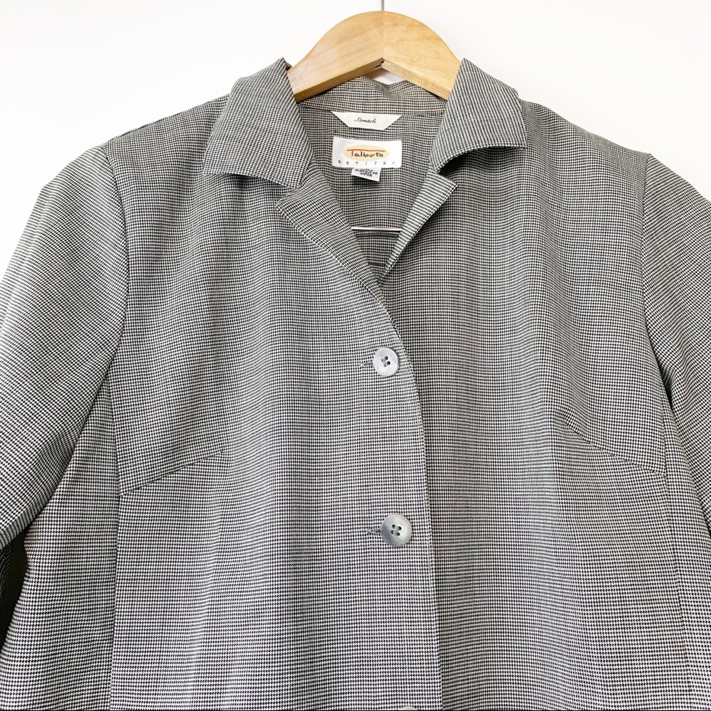 Talbots Wool Houndstooth Jacket 2 - image 5